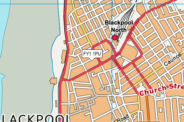 FY1 1PU map - OS VectorMap District (Ordnance Survey)