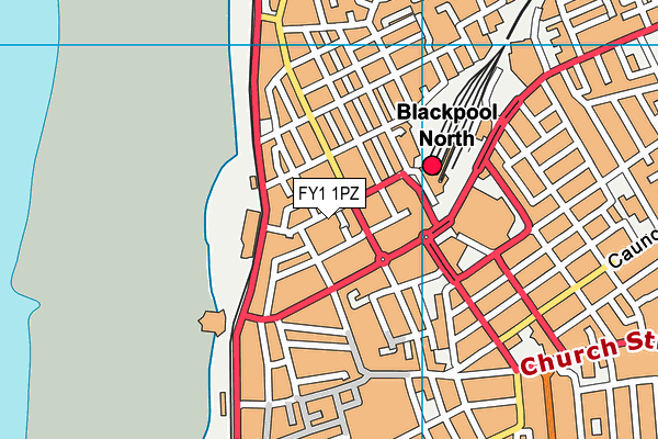 FY1 1PZ map - OS VectorMap District (Ordnance Survey)