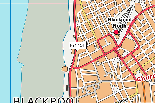 FY1 1QT map - OS VectorMap District (Ordnance Survey)