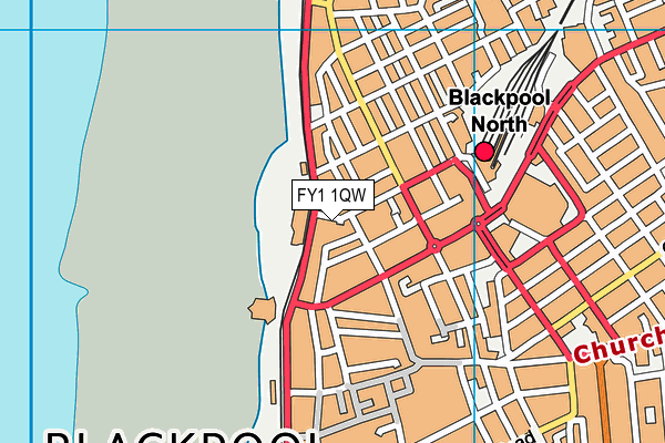 FY1 1QW map - OS VectorMap District (Ordnance Survey)