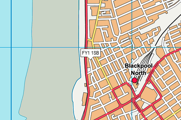 FY1 1SB map - OS VectorMap District (Ordnance Survey)