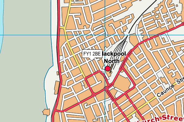 FY1 2BE map - OS VectorMap District (Ordnance Survey)