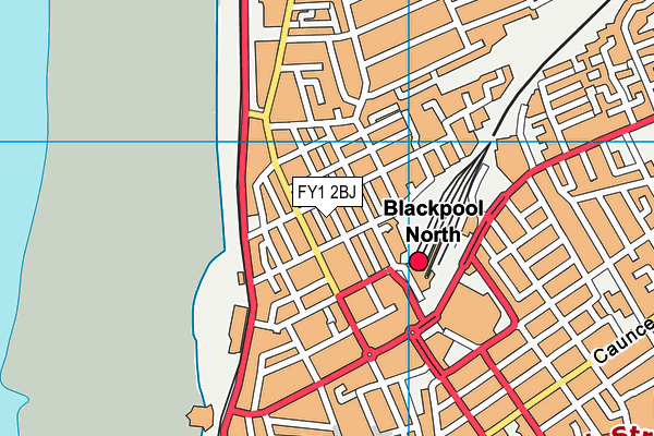 FY1 2BJ map - OS VectorMap District (Ordnance Survey)