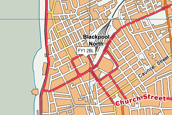 FY1 2BL map - OS VectorMap District (Ordnance Survey)