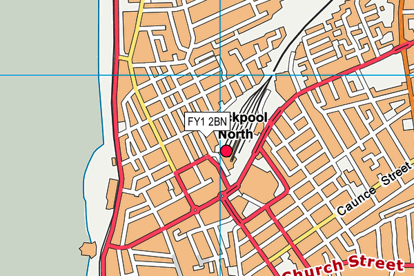 FY1 2BN map - OS VectorMap District (Ordnance Survey)