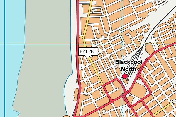 FY1 2BU map - OS VectorMap District (Ordnance Survey)