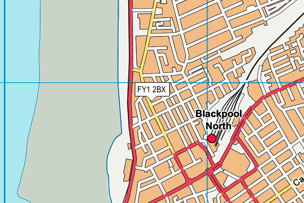 FY1 2BX map - OS VectorMap District (Ordnance Survey)