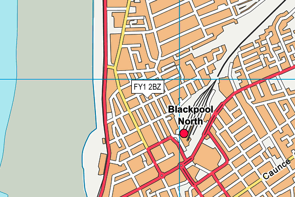 FY1 2BZ map - OS VectorMap District (Ordnance Survey)