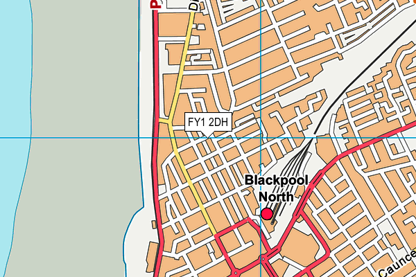 FY1 2DH map - OS VectorMap District (Ordnance Survey)