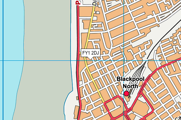 FY1 2DJ map - OS VectorMap District (Ordnance Survey)