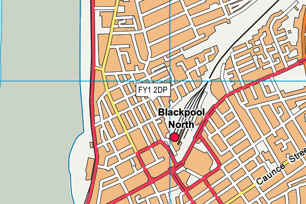 FY1 2DP map - OS VectorMap District (Ordnance Survey)