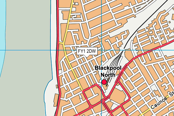 FY1 2DW map - OS VectorMap District (Ordnance Survey)