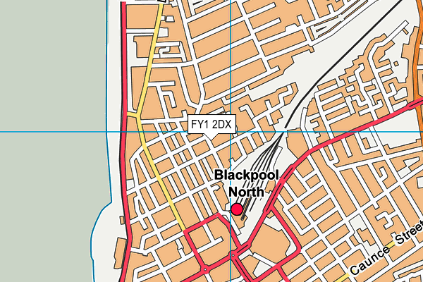 FY1 2DX map - OS VectorMap District (Ordnance Survey)