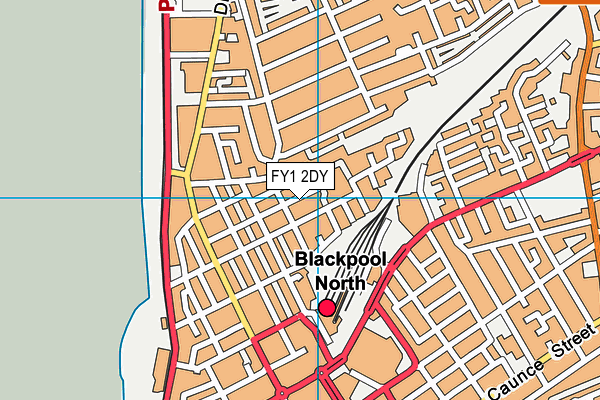 FY1 2DY map - OS VectorMap District (Ordnance Survey)