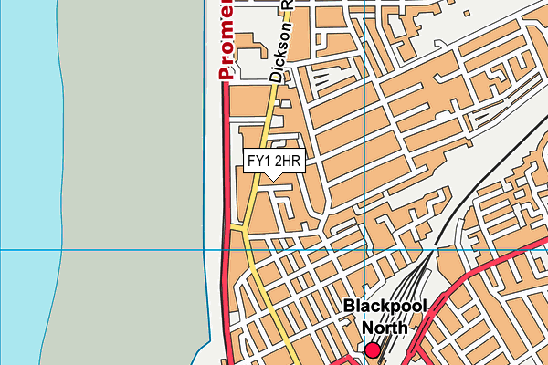 FY1 2HR map - OS VectorMap District (Ordnance Survey)