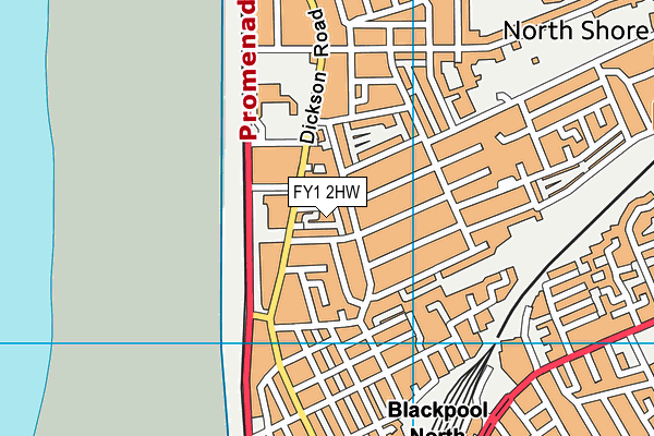 FY1 2HW map - OS VectorMap District (Ordnance Survey)
