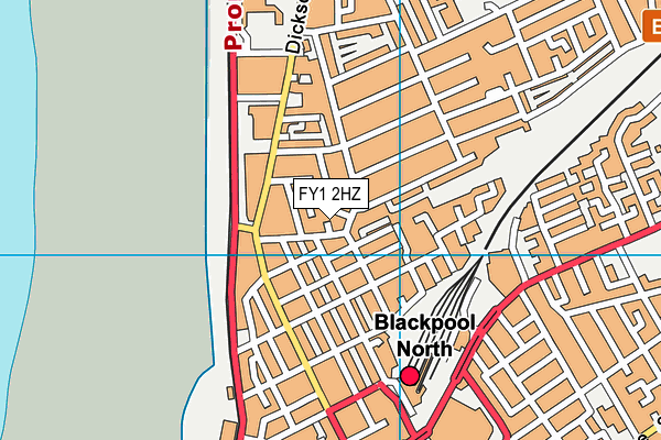 FY1 2HZ map - OS VectorMap District (Ordnance Survey)