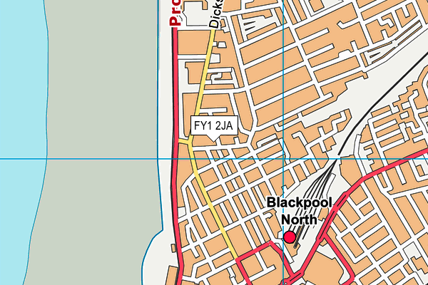 FY1 2JA map - OS VectorMap District (Ordnance Survey)