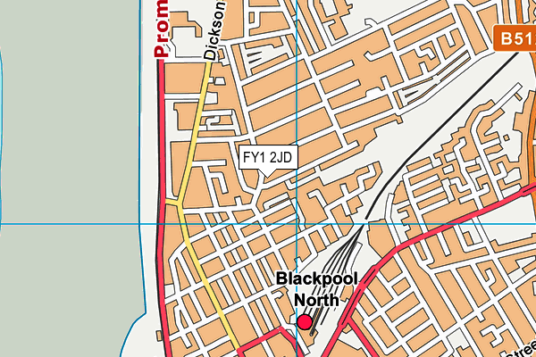 FY1 2JD map - OS VectorMap District (Ordnance Survey)