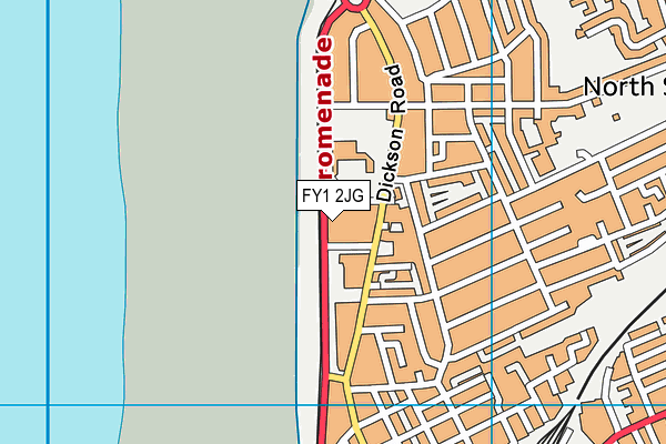 FY1 2JG map - OS VectorMap District (Ordnance Survey)