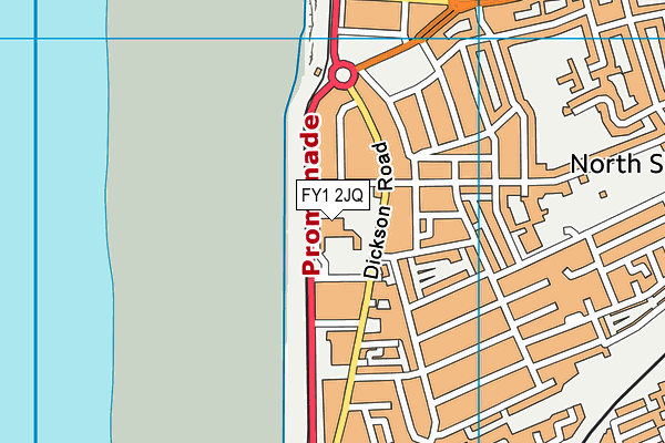 Spindles (Grand Hotel) Blackpool map (FY1 2JQ) - OS VectorMap District (Ordnance Survey)