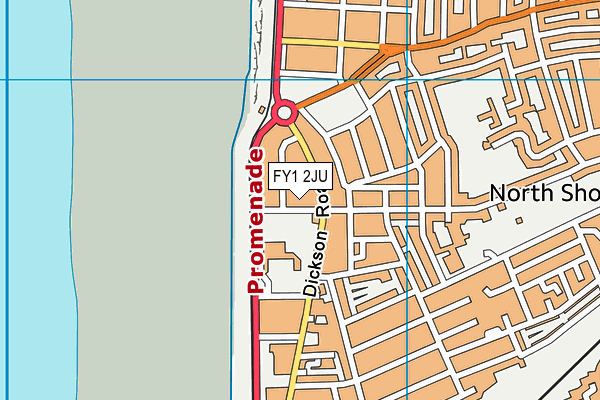 FY1 2JU map - OS VectorMap District (Ordnance Survey)