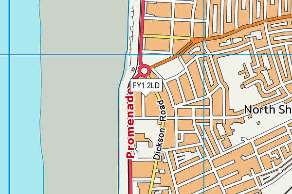 FY1 2LD map - OS VectorMap District (Ordnance Survey)