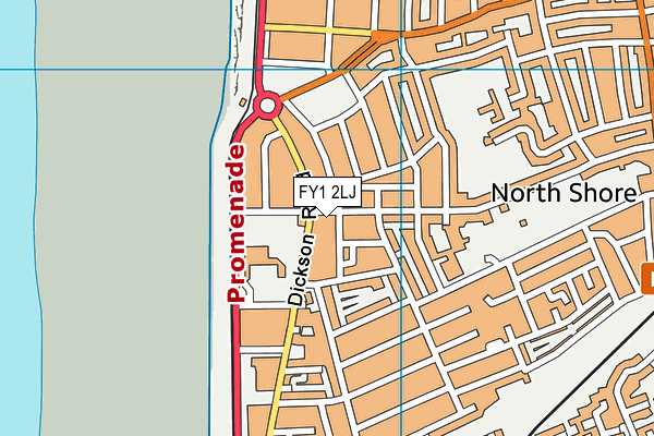 FY1 2LJ map - OS VectorMap District (Ordnance Survey)