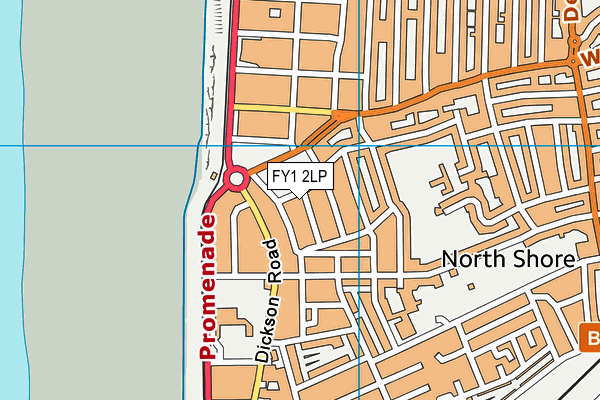 FY1 2LP map - OS VectorMap District (Ordnance Survey)