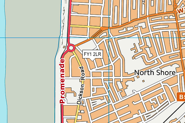 FY1 2LR map - OS VectorMap District (Ordnance Survey)