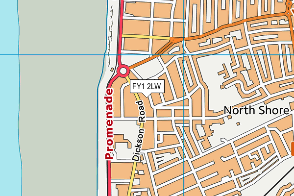 FY1 2LW map - OS VectorMap District (Ordnance Survey)