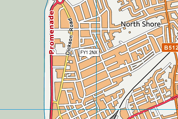FY1 2NX map - OS VectorMap District (Ordnance Survey)