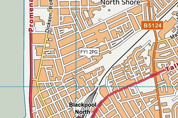 FY1 2PG map - OS VectorMap District (Ordnance Survey)