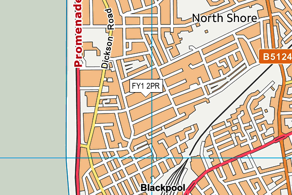 FY1 2PR map - OS VectorMap District (Ordnance Survey)