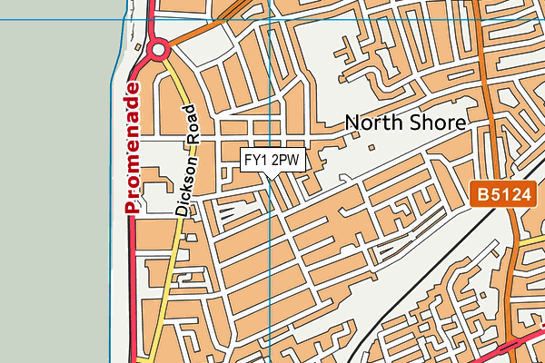 FY1 2PW map - OS VectorMap District (Ordnance Survey)