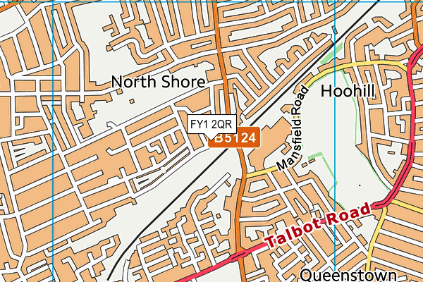 FY1 2QR map - OS VectorMap District (Ordnance Survey)