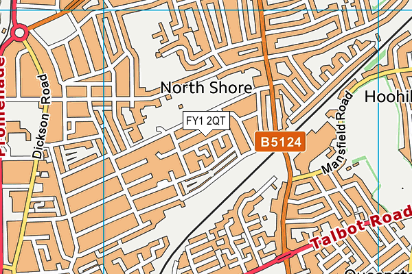 FY1 2QT map - OS VectorMap District (Ordnance Survey)