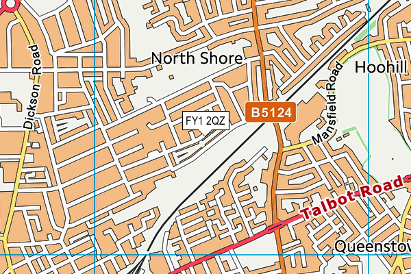 FY1 2QZ map - OS VectorMap District (Ordnance Survey)