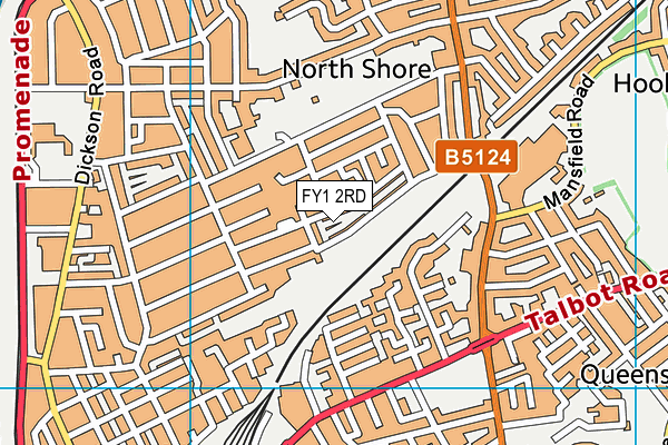 FY1 2RD map - OS VectorMap District (Ordnance Survey)