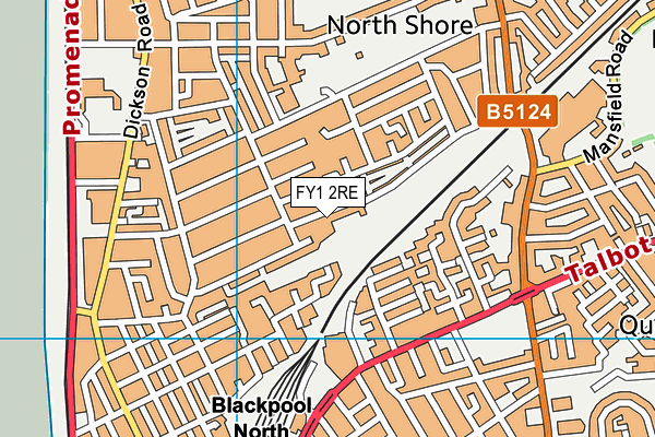 FY1 2RE map - OS VectorMap District (Ordnance Survey)