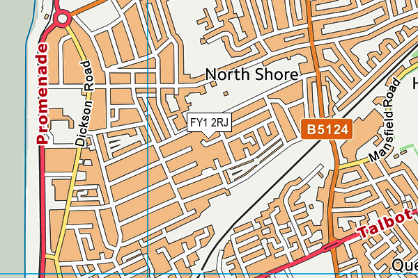 FY1 2RJ map - OS VectorMap District (Ordnance Survey)