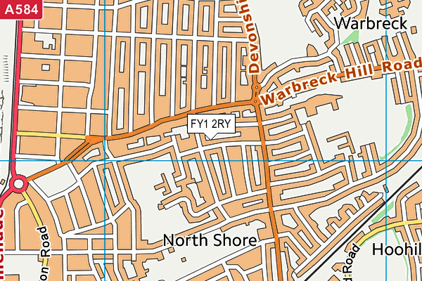 FY1 2RY map - OS VectorMap District (Ordnance Survey)