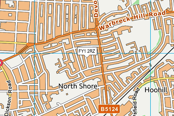 FY1 2RZ map - OS VectorMap District (Ordnance Survey)
