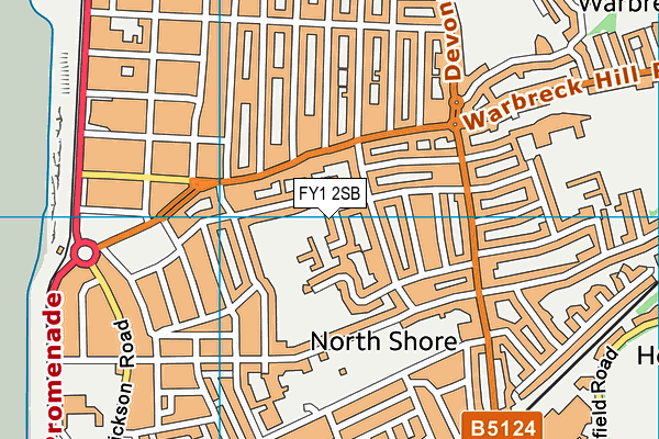 FY1 2SB map - OS VectorMap District (Ordnance Survey)