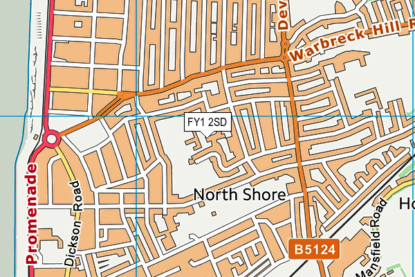 FY1 2SD map - OS VectorMap District (Ordnance Survey)
