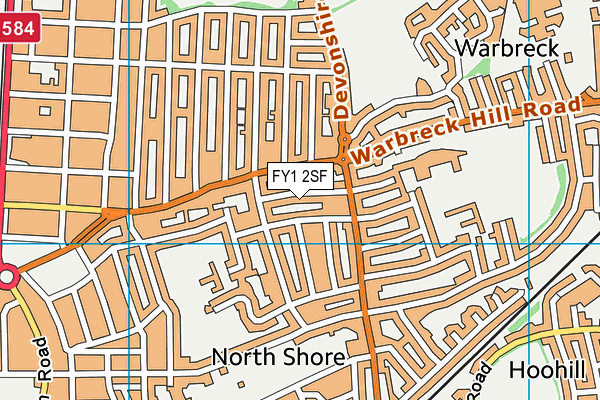 FY1 2SF map - OS VectorMap District (Ordnance Survey)