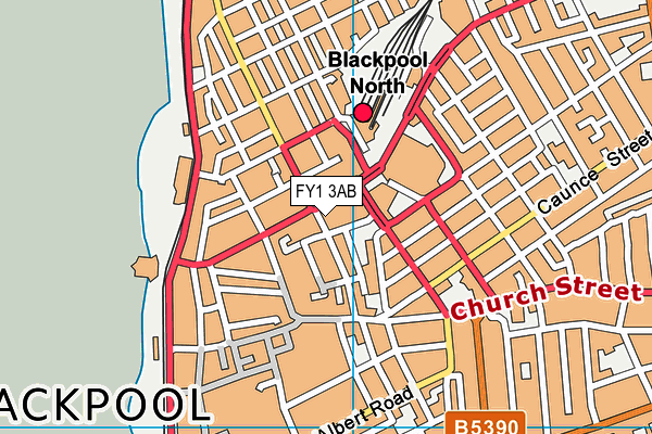 FY1 3AB map - OS VectorMap District (Ordnance Survey)