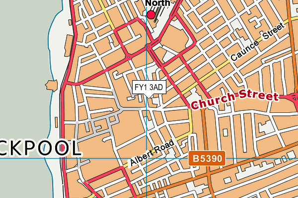 FY1 3AD map - OS VectorMap District (Ordnance Survey)