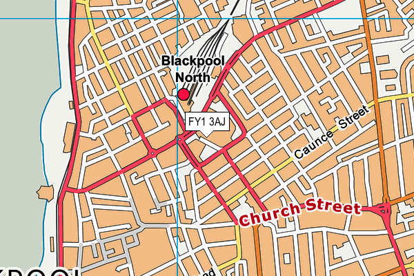 The Gym Group (Blackpool) map (FY1 3AJ) - OS VectorMap District (Ordnance Survey)