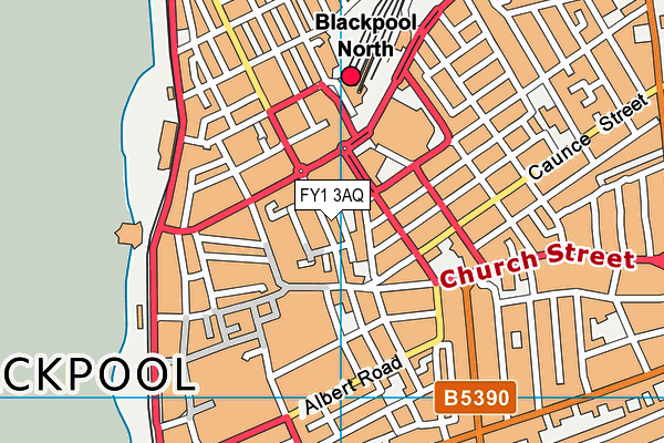 FY1 3AQ map - OS VectorMap District (Ordnance Survey)